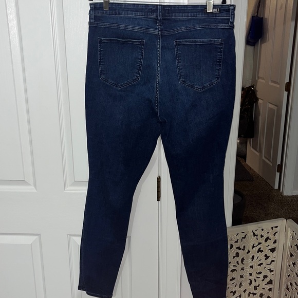 Kut From The Kloth Mia high rise distressed blue skinny jeans Size 16 - Picture 4 of 9
